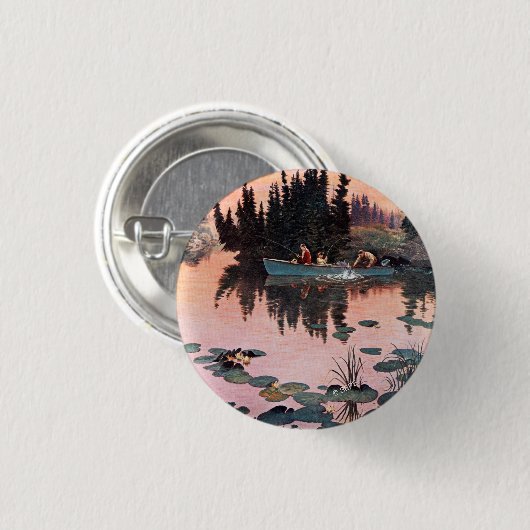 Eine feine Fahne von John Clymer Button (Vorne & Hinten)