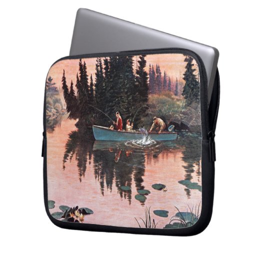 Eine feine Fahne von John Clymer Laptopschutzhülle (Vorderseite Links)