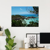 Eine felsige Bermuda Cove Poster (Heimbüro)