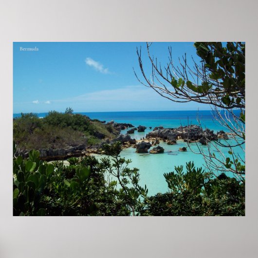 Eine felsige Bermuda Cove Poster (Vorne)