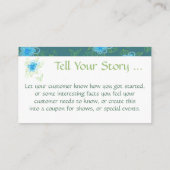 Eine feminine Designer-Visitenkarte Rabattkarte (Rückseite)