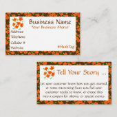 Eine feminine Visitenkarte in Orange Rabattkarte (Vorne/Hinten)