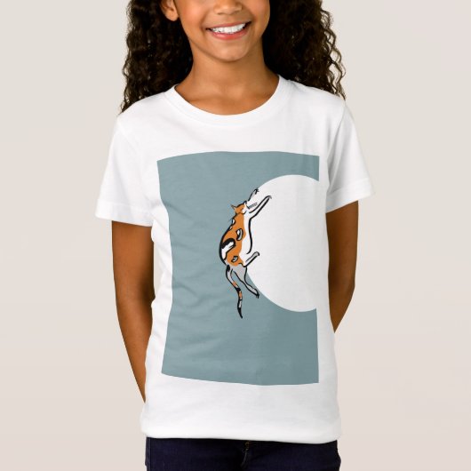 Eine fette Tricolor Funny Cat T-Shirt (Vorderseite)