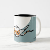 Eine fette Tricolor Funny Cat Zweifarbige Tasse (VorderseiteRechts)