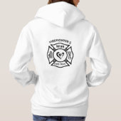 Eine Feuerwehrleute Ehefrau Maltesisches Herz Hoodie (Rückseite)