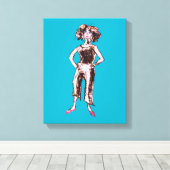 Eine Figur Leinwanddruck (Insitu (Holzboden))