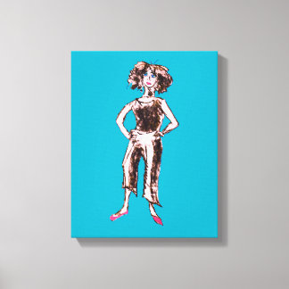 Eine Figur Leinwanddruck