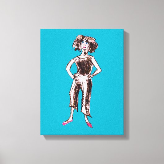 Eine Figur Leinwanddruck (Vorderseite)