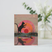 Eine Fischerkatze Postkarte (Stehend Vorderseite)