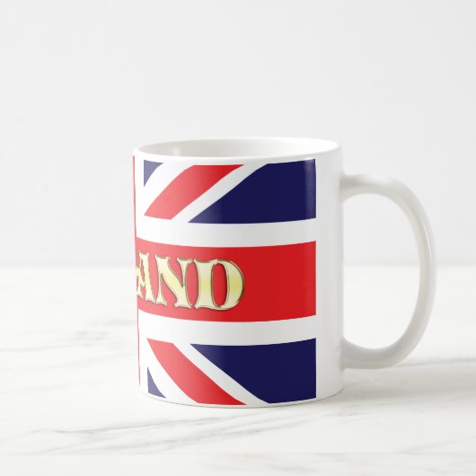 Eine Flagge der Union mit England darüber Kaffeetasse (Rechts)
