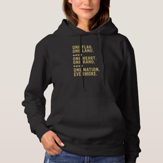 Eine Flagge ein Land eine Nation Evermore 4. Juli Hoodie (Vorderseite)