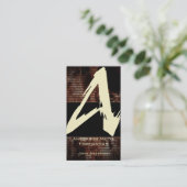 Eine Flame Monogram-Visitenkarte Visitenkarte (Stehend Vorderseite)