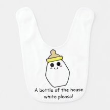 Eine Flasche des Hauses weiß - gelbe Flasche