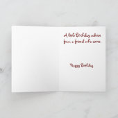 Eine Flasche eine TagPersonalizable Karte (Innenseite)