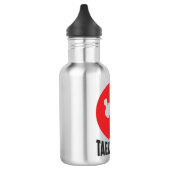 Eine Flasche Wasser. Taekwondo Edelstahlflasche (Links)