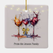 Eine Flasche Wein Keramikornament (Rückseite)