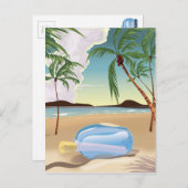 Eine Flaschenmeldung Postkarte (Vorne/Hinten)