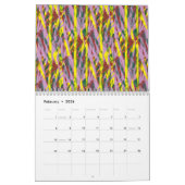 Eine flauschig graue Katze mit grünen Augen sitzt  Kalender (Feb 2026)