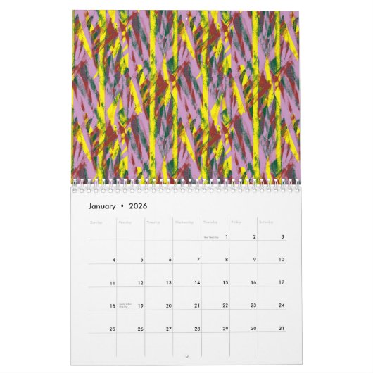 Eine flauschig graue Katze mit grünen Augen sitzt  Kalender (Jan 2026)