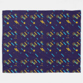Eine Fleece-Decke mit einem farbenfrohen, sich wie Fleecedecke (Vorderseite (Horizontal))