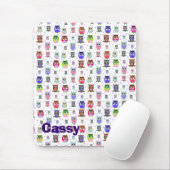 Eine Flock von Cartoon Owls Mouse Pad Mousepad (Mit Mouse)