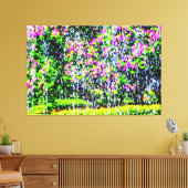 Eine florale Abstrakte Kunst von Lilaca und Wasser Leinwanddruck (Insitu (Wohnzimmer))
