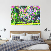 Eine florale Abstrakte Kunst von Lilaca und Wasser Leinwanddruck (Insitu (Schlafzimmer))