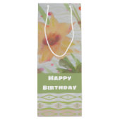 Eine florale Flasche als Geschenktasche Geschenktüte Für Weinflaschen (Rückseite)