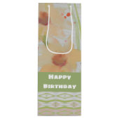 Eine florale Flasche als Geschenktasche Geschenktüte Für Weinflaschen (Vorderseite)