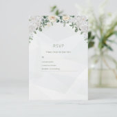 Eine florale Hochzeitskarte des RSVP (Stehend Vorderseite)