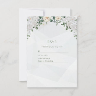 Eine florale Hochzeitskarte des RSVP
