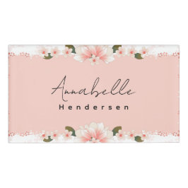 Eine florale, moderne Minimalistische Namensmarke Namenschild