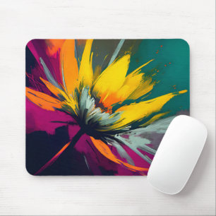 Eine florale Odyssee – Ausdrucksstarker Blütenstan Mousepad