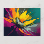 Eine florale Odyssee – Expressiver Blütenaufbruch  Postkarte (Vorderseite)