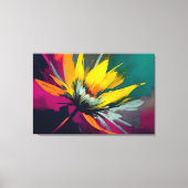 Eine florale Odyssee – Expressiver Blütenrausch in Leinwanddruck (Vorderseite)