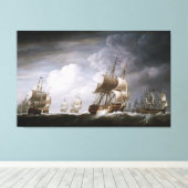 Eine Flotte von Ost-Indiamen auf See von Nicholas Leinwanddruck (Insitu (Holzboden))