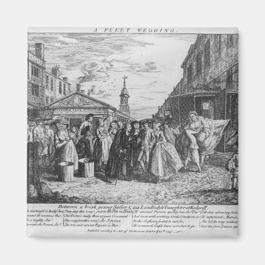 Eine Flottenhochzeit von 1747 Magnet (Vorne)