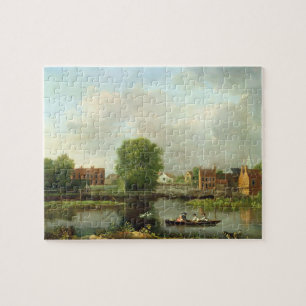 Eine Fluss-Landschaft, vielleicht eine Ansicht vom Puzzle