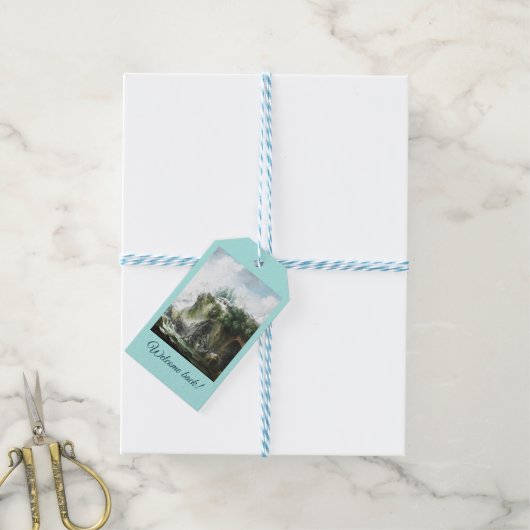 Eine Flusslandschaft im Winter, Francesco Foschi Geschenkanhänger (Mit Garn)