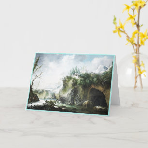 Eine Flusslandschaft im Winter, Francesco Foschi Karte