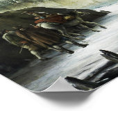 Eine Flusslandschaft im Winter, Francesco Foschi Poster (Ecke)