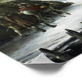 Eine Flusslandschaft im Winter, Francesco Foschi Poster (Ecke)