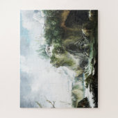 Eine Flusslandschaft im Winter, Francesco Foschi Puzzle (Vertikal)