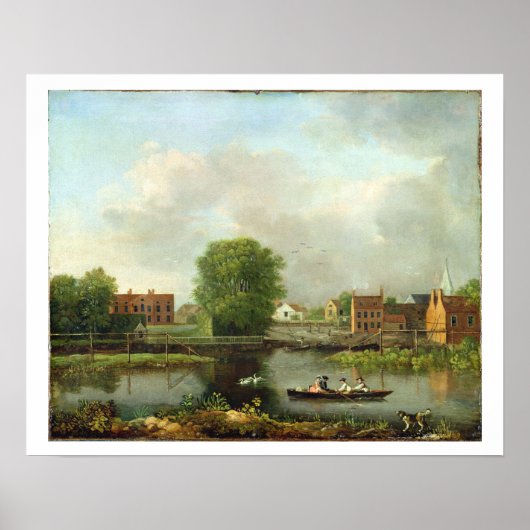 Eine Flusslandschaft, möglicherweise eine Aussicht Poster (Vorne)