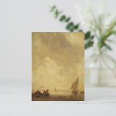 Eine Flussszene, mit Fishermen, die ein Netz legen Postkarte (Stehend Vorderseite)