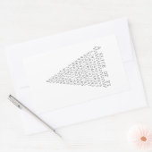 Eine Folie mit Pi-Grafik Rechteckiger Aufkleber (Umschlag)
