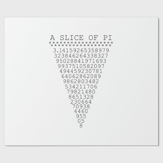 Eine Folie mit Pi-Präsentation Geschenkpapier (Flach)