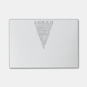 Eine Folie mit Pi-Präsentation Post-it Klebezettel