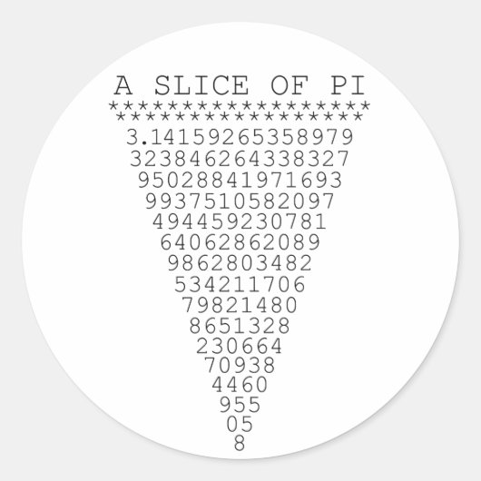 Eine Folie mit Pi-Präsentation Runder Aufkleber (Vorderseite)