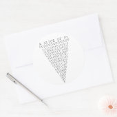 Eine Folie mit Pi-Präsentation Runder Aufkleber (Umschlag)